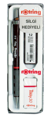 Rotring Tikky Basmalı Kurşun Kalem 0.5 Set Bordo