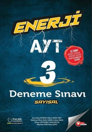 YKS AYT Enerji Sayısal 3 Deneme Sınavı 1. Dönem 