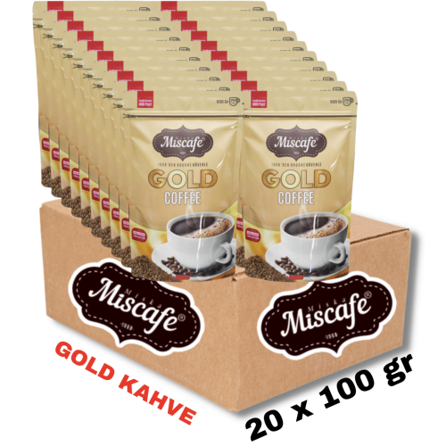 Miscafe Toptan Gold Kahvesi 20 Adet X 100 gr %100 Arabica