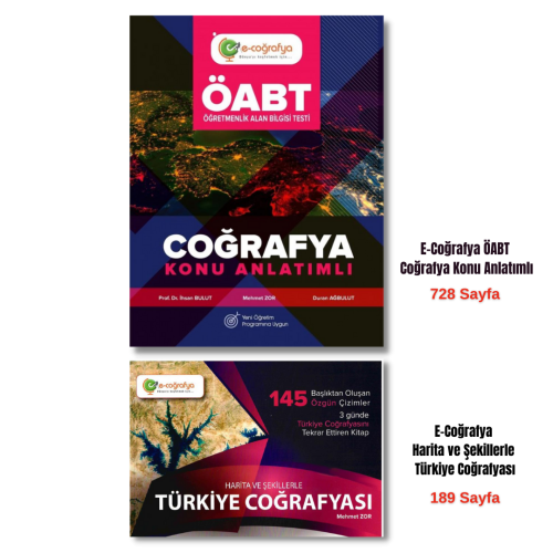 ÖABT Coğrafya Konu Anlatımlı / Harita ve Şekillerle Türkiye Coğrafyası 2 Kitap