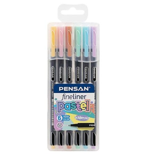 Pensan Fineliner 6 Lı Pastel Kutu 6200