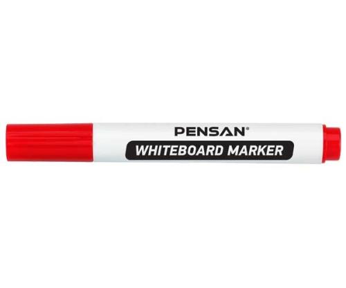 Pensan 4800-1 Yuvarlak Uç Beyaz Tahta Kalemi Kırmızı