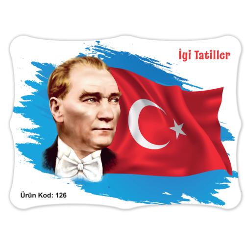 Karne Kılıfı Atatürk ve Bayrak - Ürün Kodu: 126