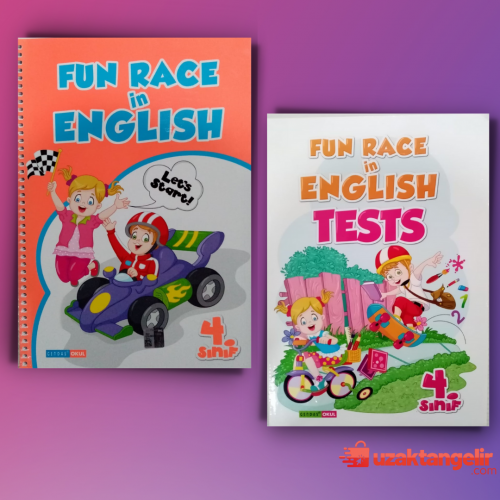 Gendaş 4. Sınıf Fun Race English ve Tests 2 Li Kitap
