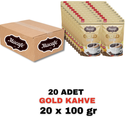 Miscafe Toptan Gold Kahvesi 20 Adet X 100 gr %100 Arabica