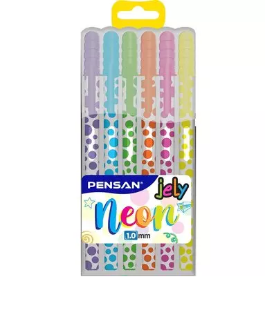 Pensan Neon Jel 1.0 mm 2801 Kalem 6 L Set