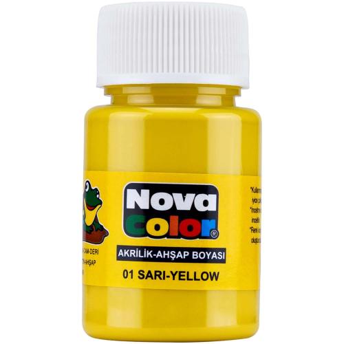 Nova Color Akrilik Boya Şişe 30 cc Sarı NC-169