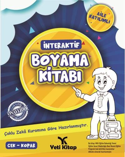 Yeti İnteraktif Boyama Kitabı 1 Çek Kopar  3 +Yaş