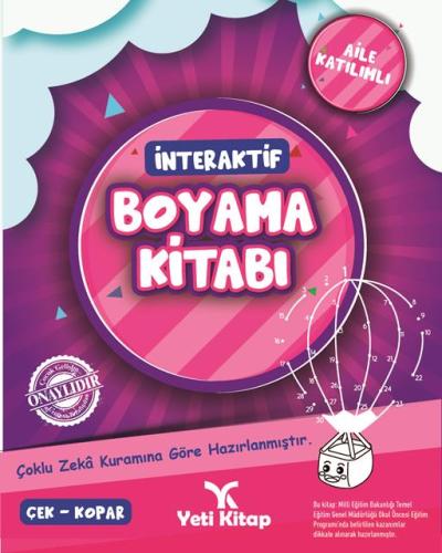 Yeti İnteraktif Boyama Kitabı 2 Çek Kopar  3+ Yaş