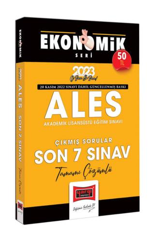 2023 ALES Tamamı Çözümlü Çıkmış Son 7 Sınav Soruları Ekonomik Seri (20 Kasım 2022 Sınavı Dahil)