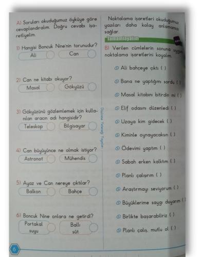 1. Sınıf Öykülerle Araştırıyorum Türkçe