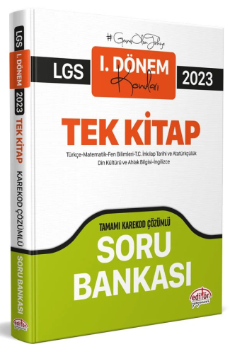 2023 LGS 1. Dönem Tüm Dersler Soru Bankası (Karekod Çözümlü)