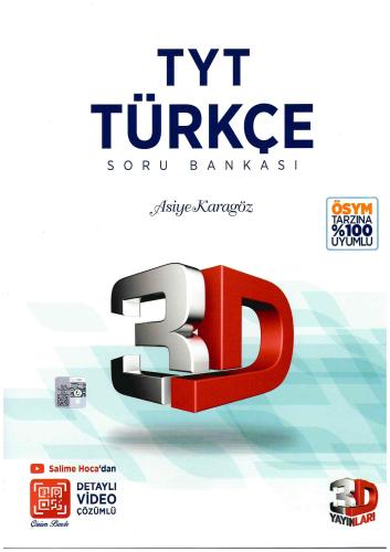 3D Yayınları TYT Türkçe Soru Bankası Asiye Karagöz