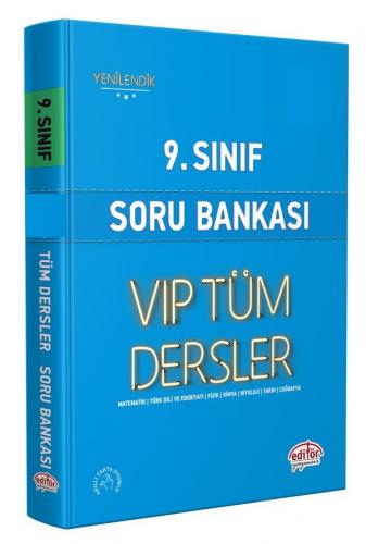 Editör Yayınları 9. Sınıf VIP Tüm Dersler Soru Bankası