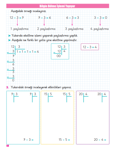 Bilgin Çocuk Dört İşlem Yapıyor Matematik Kitabı 2. Sınıf