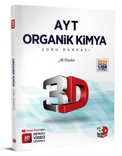 3D Yayınları AYT Organik Kimya Soru Bankası Ali Dindar