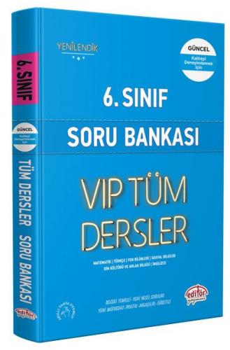 Editör Yayınları 6. Sınıf VIP Tüm Dersler Soru Bankası