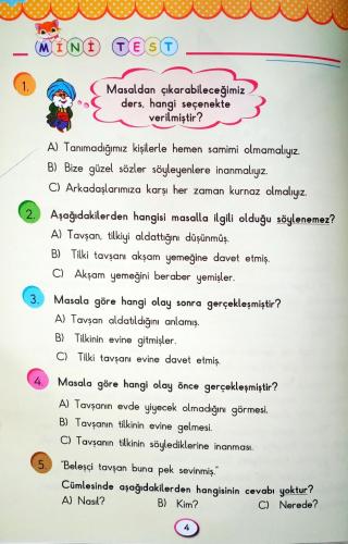 Çankaya Yayıncılık Masal Kitabım Türkçe Etkinlikleri