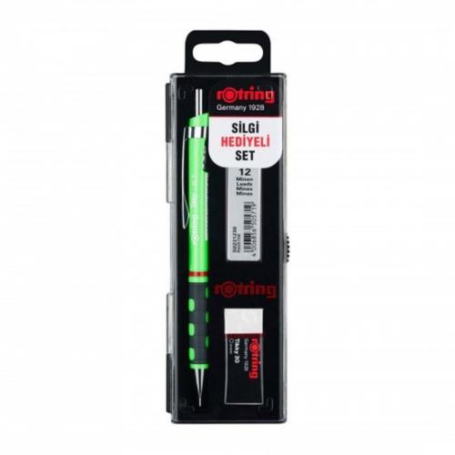 Rotring Tikky Basmalı Kurşun Kalem 0.7 Set Neon Yeşil