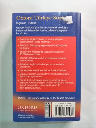 2. El Oxford Türkiye İngilizce-Türkçe Sözlük (İadesiz)