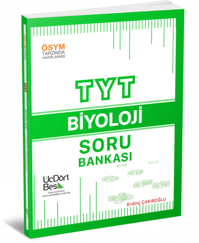 ÜçDörtBeş Yayınları TYT Biyoloji Soru Bankası Erdinç Çakıroğlu