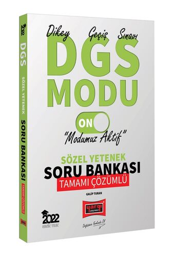 Yargı Yayınları DGS Modu Sözel Yetenek Soru Bankası Galip Turan